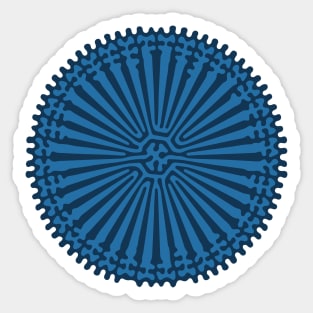 Reaction Diffusion Ornament (Blue) Sticker